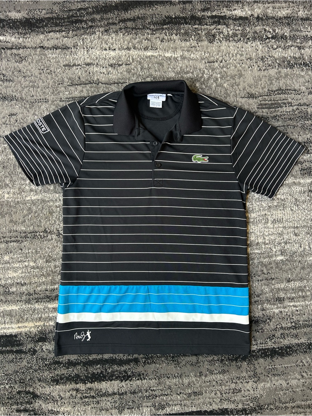 LACOSTE x Andy Roddick Striped Tennis Polo